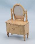 Kilgore, Cast Iron, Dollhouse Furniture, Old Ivory, Dresser / Bureau
