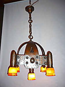 Hammered Arts And Crafts Light #944