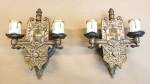 Click to view larger image of ANTIQUE WALL SCONCES  #3127- 28 (Image1)