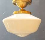 Click to view larger image of old milk glass shades (Image1)