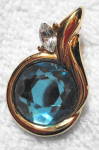 Click to view larger image of Kenneth J  Lane Blue Topaz Pendant (Image1)