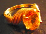 Click to view larger image of Solitaire Topaz Ring in 14K gold (Image1)