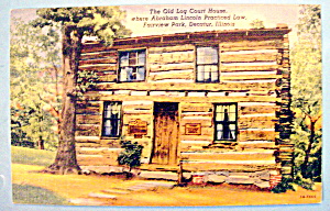The Old Log Court House Postcard