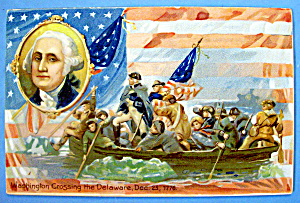Washington In His Boat Crossing The Delaware Postcard