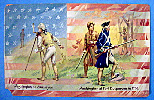 Washington at Fort Duquesne Postcard (Two Views) (Image1)