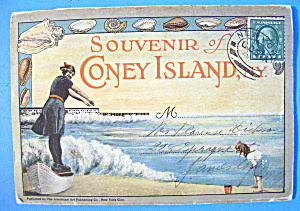 Souvenir Postcard Folder Of Coney Island, New York