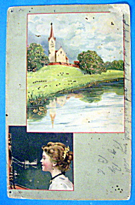 A Woman & A Valley Postcard