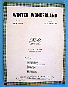 Sheet Music For 1934 Winter Wonderland By Felix Bernard