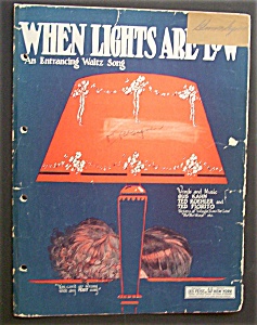 Sheet Music For 1923 When Lights Are Low (Image1)