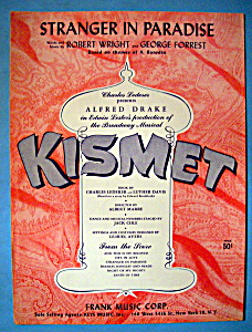 Sheet Music For 1953 Stranger In Paradise