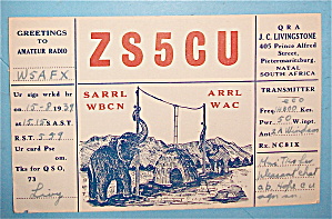 Amatuer Radio Circus Postcard - South Africa