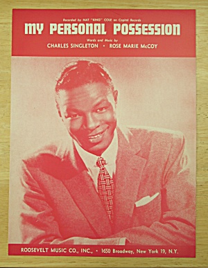 1955 My Personal Possession Sheet Music (Nat King Cole)