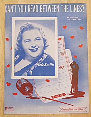 1945 Can't You Read Between The Lines Sheet Music
