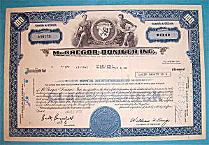 1972 McGregor Doniger 100 Shares Stock (Image1)