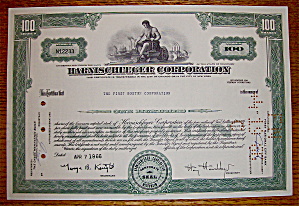 1966 Harnischfeger Corporation Stock Certificate