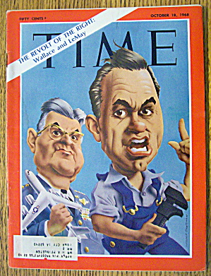 Time Magazine October 18, 1968 Wallace/lemay
