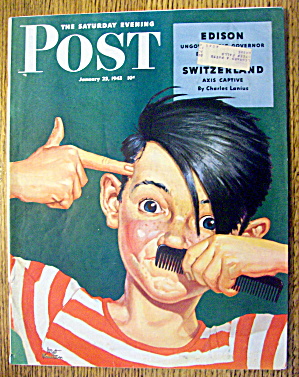 Sat Eve Post Magazine-january 23, 1943-kid As Hitler