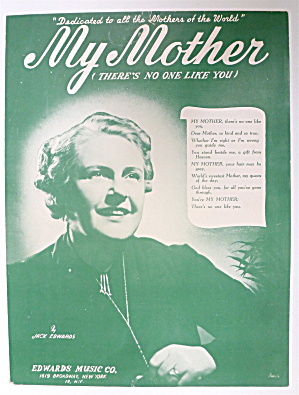 Sheet Music Of 1945 My Mother (There's No One Like You) (Image1)