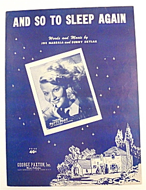 Sheet Music For 1951 And So To Sleep Again
