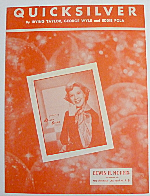 Sheet Music 1949 Quicksilver
