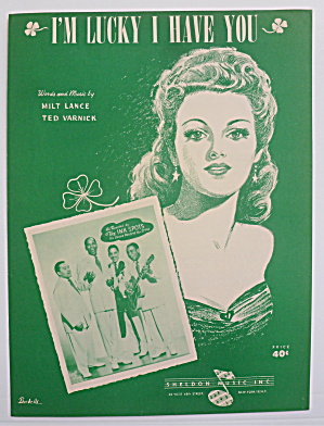 Sheet Music For 1951 I'm Lucky I Have You