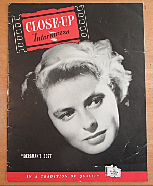 Close Up Intermezzo Magazine 1948 Ingrid Bergman