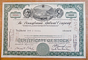 1966 The Pennsylvania Railroad Stock Certificate
