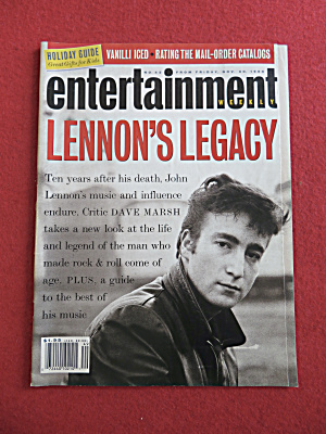 Entertainment Weekly Magazine Nov 30, 1990 John Lennon