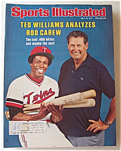 Sports Illustrated Magazine July 18,1977 Williams/carew