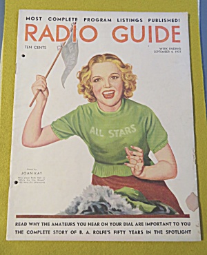 Radio Guide Magazine September 4, 1937 Joan Kay