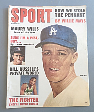 Sport Magazine February 1963 Willie Mays/maury Wills