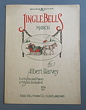 1924 Jingle Bells March Sheet Music By Albert Harvey (Image1)