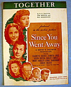 Sheet Music For 1928 Together (Since You Went Away)