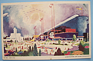 1933 Century Of Progress Agriculture & Dairy Postcard (Image1)