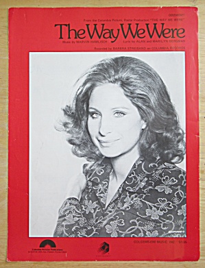 1973 The Way We Were Sheet Music (Barbra Streisand)