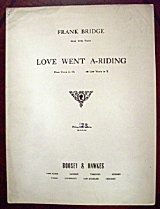 Sheet Music Of 1916 Love Went A-riding