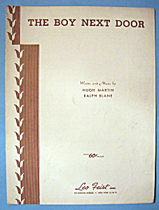 Sheet Music Of 1944 The Boy Next Door