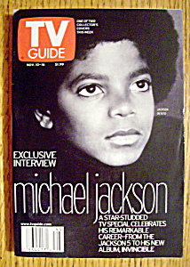 Tv Guide November 10-16, 2001 Michael Jackson
