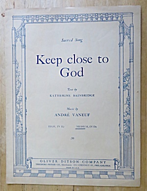 1927 Keep Close To God Sheet Music  (Image1)
