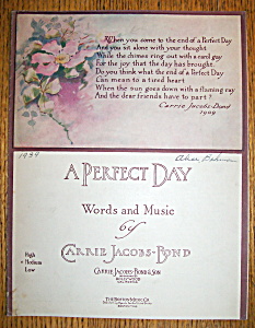Sheet Music For 1939 A Perfect Day (Image1)