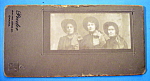 Click here to enlarge image and see more about item 10424: Frontier Girls - Cabinet Photo - Three Women In Bonnets