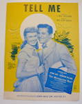 Sheet Music For 1959 Tell Me With Day & MacRae