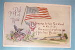 Click to view larger image of To a Pal of Mine Postcard With The American Flag (Image2)