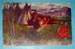 Indians Around A Campfire Postcard