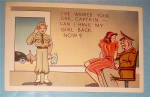 Click to view larger image of Soldier Looking At Girl On Captain's Lap Postcard (Image2)