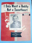 Click here to enlarge image and see more about item 13431: 1932 I Only Want a Buddy Not A Sweetheart -Eddie Jones