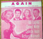 Click to view larger image of 1948 Sheet Music For Again with Ida Lupino & More (Image2)