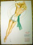Alberto Vargas Pin Up Girl-August 1946-Calendar Esquire