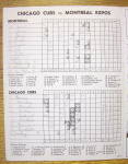 Click to view larger image of Chicago Cubs vs. Montreal Expos Scorecard April 1974 (Image3)
