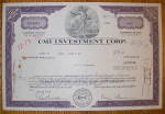 Click to view larger image of 1976 CMI Investment Corporation Stock Certificate (Image1)